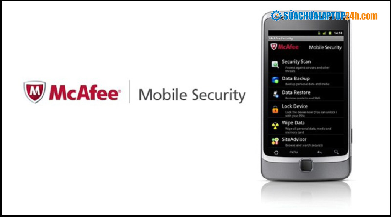 Phần mềm diệt Virus cho Android McAfee Mobile Security.
