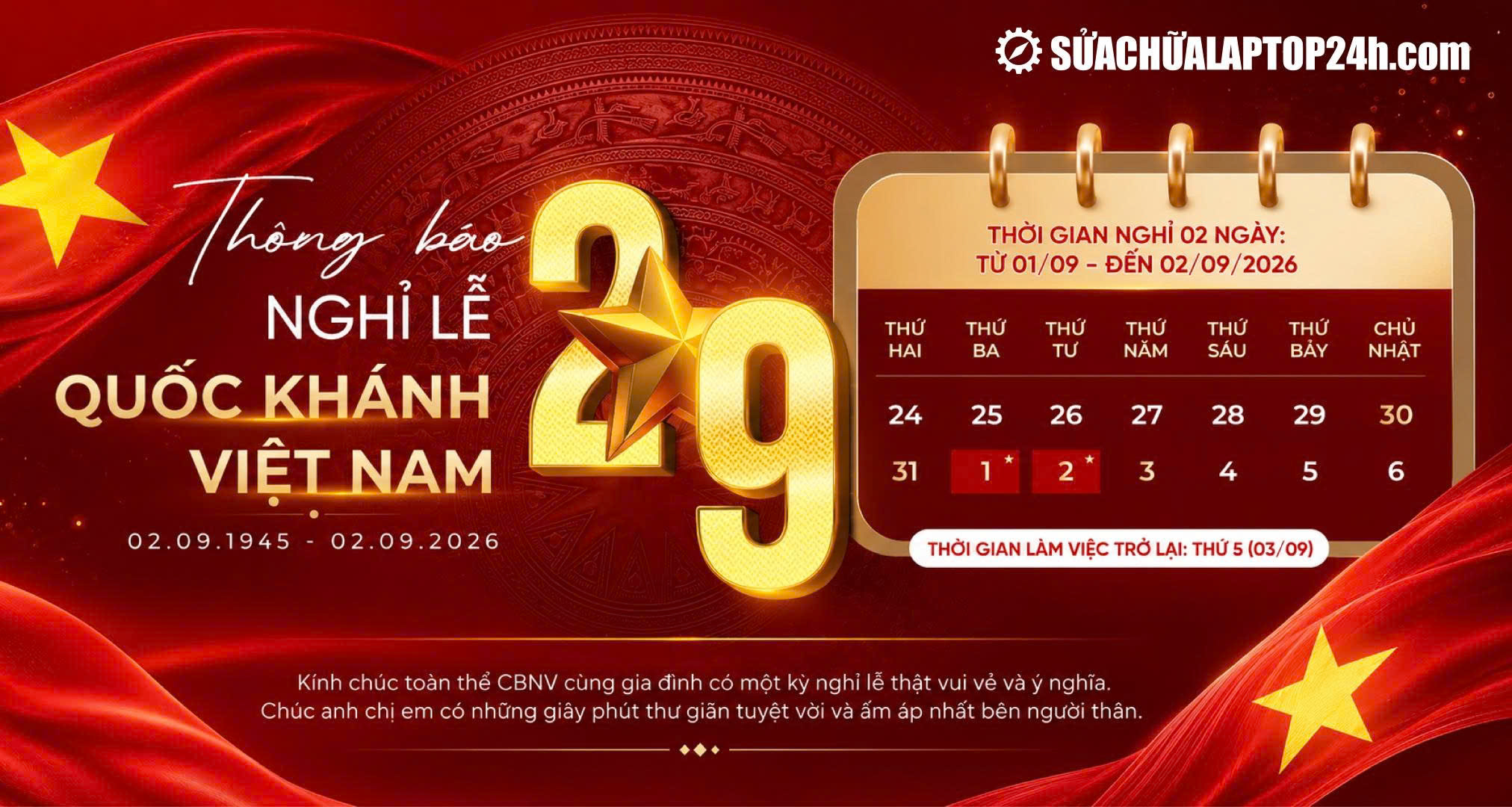 Nghỉ lễ 2/9