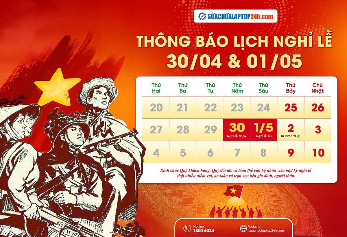 Nghỉ lễ 30/4 - 1/5
