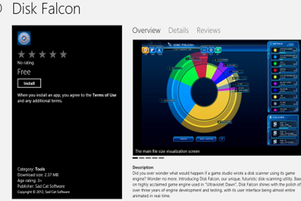 Ứng dụng phân tích đĩa cứng với giao diện lạ mắt trên Win 8