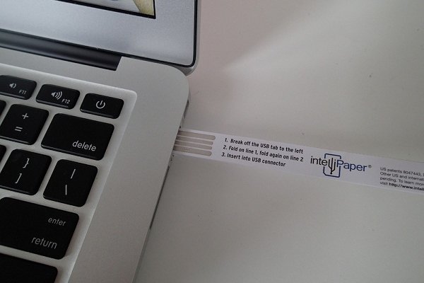 intelliPaper: USB làm bằng... giấy