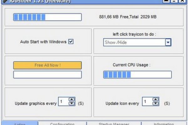 Phần mềm miễn phí quản lý và tối ưu bộ nhớ RAM