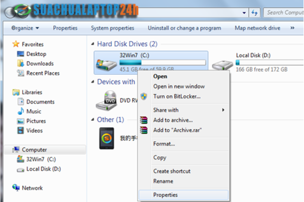 Chống phân mảnh ổ cứng trong Windows 7