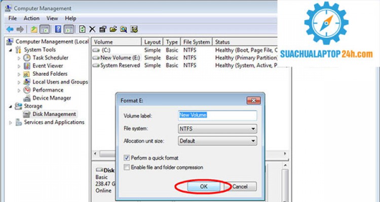 Hướng dẫn cách format ổ cứng