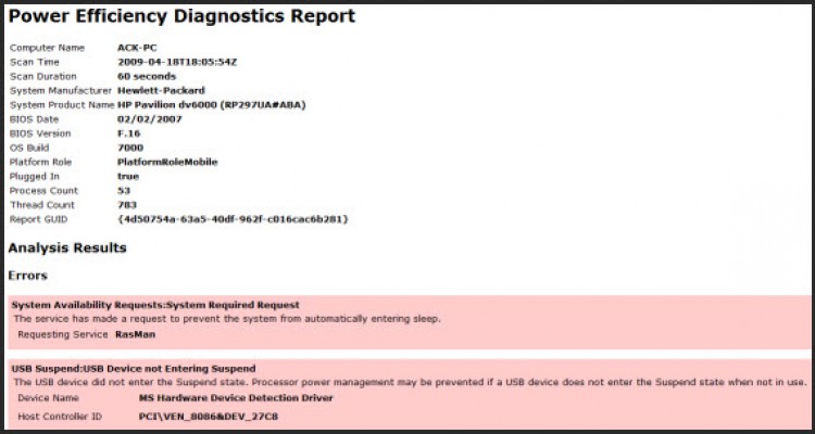 Cách tạo báo cáo tình trạng sử dụng pin bằng công cụ Power Efficiency Diagnostic Report Tool trong Windows