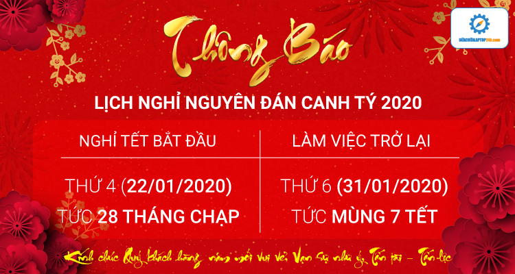 Thông báo lịch nghỉ lễ tết nguyên đán Canh Tý 2020