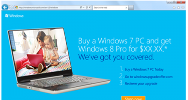 Mua máy tính Widows 7 được ưu đãi nâng cấp Windows 8