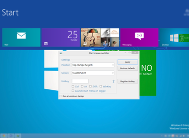 Truy cập màn hình Start ngay trên desktop Windows 8