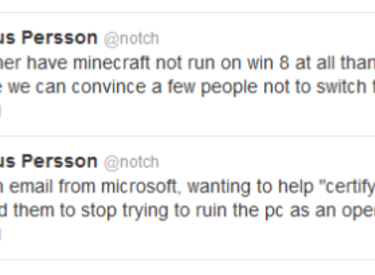 Cha đẻ Minecraft chê Windows 8