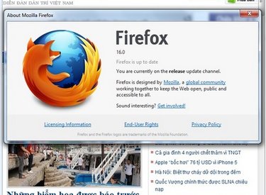 Firefox 16 chính thức trình làng, khởi động nhanh và mượt mà hơn