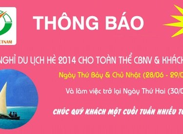 Thông báo Lịch nghỉ Du lịch Hè 2014
