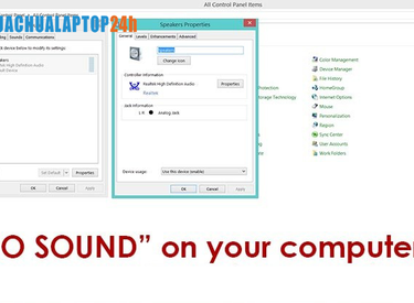 Khắc phục lỗi Laptop bị mất tiếng