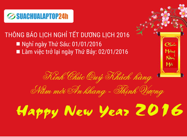 Thông báo Lịch nghỉ Lễ Tết Dương Lịch 2016