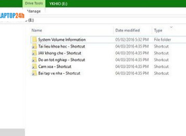 Cách sửa lỗi File, Folder trong USB bị shortcut 1kb