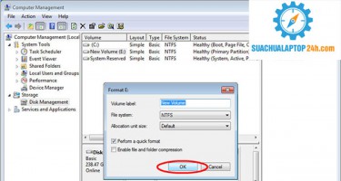 Hướng dẫn cách format ổ cứng