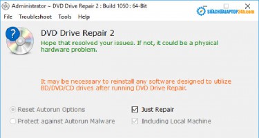 Hướng dẫn cách khắc phục ổ DVD với DVD DRIVE REPAIR