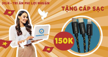 Tặng cáp sạc 3 đầu trị giá 150k khi vệ sinh, bảo dưỡng Laptop