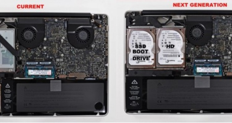 MacBook Pro 2012 có thể trang bị ổ SSD và pin lớn hơn