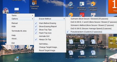 Xóa vĩnh viễn dữ liệu trong ổ cứng bằng cách kéo - thả
