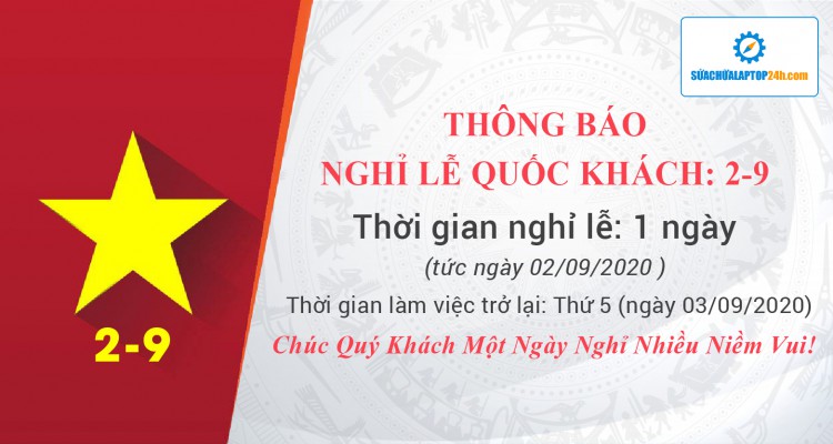Thông báo nghỉ lễ Quốc Khánh 02/09/2020