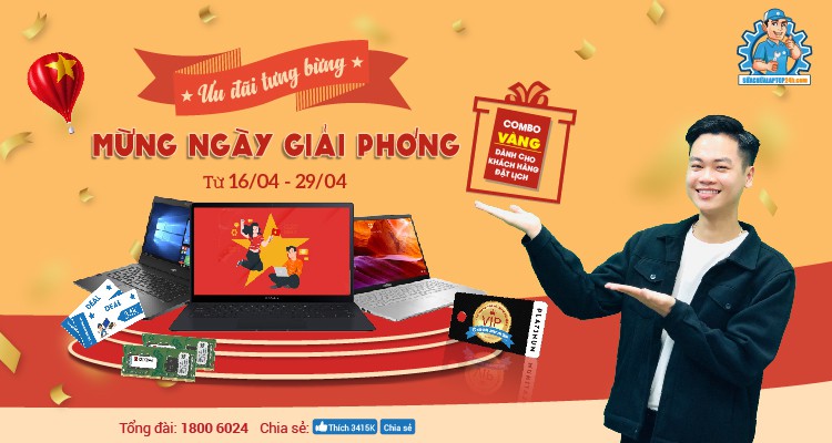 Khuyến mãi hấp dẫn mừng Đại Lễ 30/4 - 1/5 tại Sửa chữa Laptop 24h .com