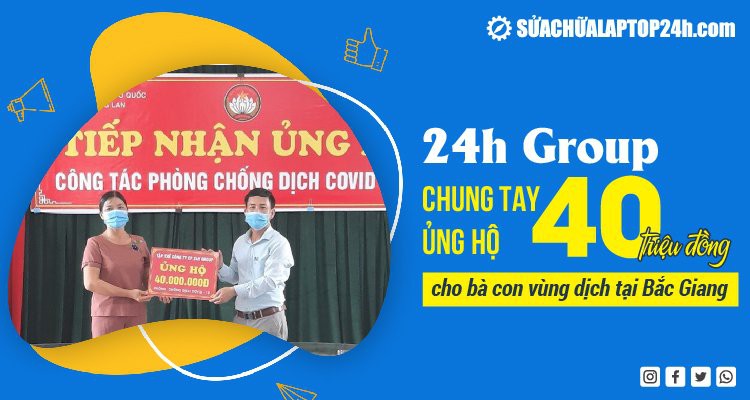 Công ty cổ phần 24h Group đóng góp 40 triệu đồng cho bà con vùng dịch tại Bắc Giang