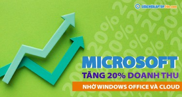 Doanh thu Microsoft tăng 20% ​​nhờ Windows, Office và Cloud