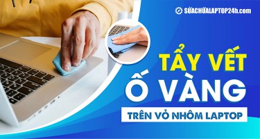 Cảnh báo khi tự xóa vết ố vàng trên laptop vỏ nhôm tại nhà