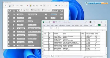 Công cụ Snipping mới của Windows 11 hỗ trợ sao chép dữ liệu bảng hiệu quả