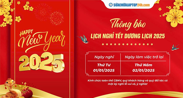 THÔNG BÁO NGHỈ TẾT DƯƠNG LỊCH 2025