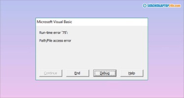 Cách khắc phục lỗi Path/File access error trong VBA, excel