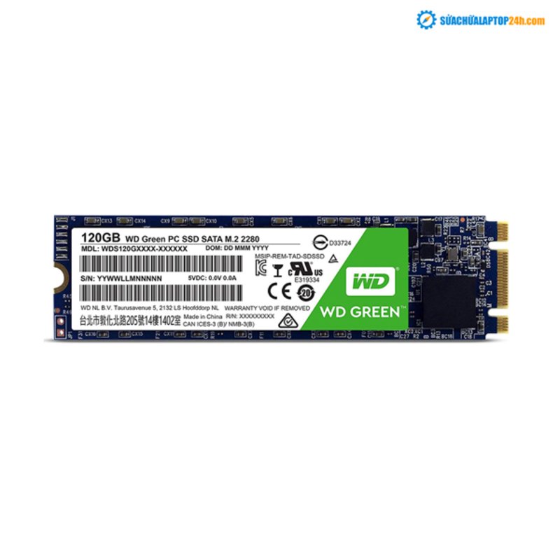 Ổ Cứng SSD Western Digital WD Green 120GB M2 Sata-2280- WDS120G1G0B