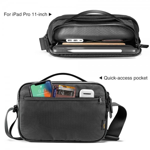 TÚI ĐEO ĐA NĂNG TOMTOC (USA) CROSSBODY FOR TECH ACCESSORIES AND IPAD PRO 11/10.5INCH & TABLET/NOTEBOOK