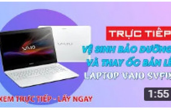 Trực tiếp vệ sinh bảo dưỡng và thay ốc bản lề laptop Vaio SVF18