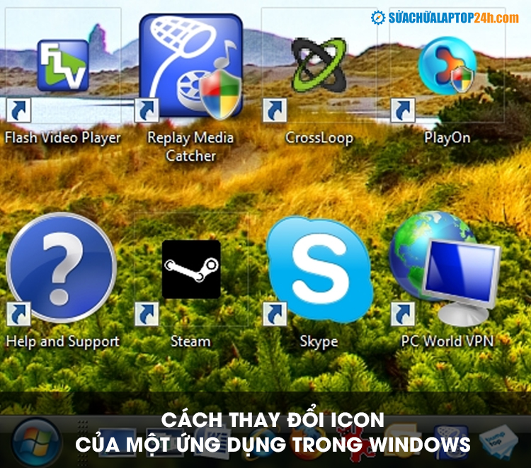 cách thay đổi icon của các ứng dụng trên windows