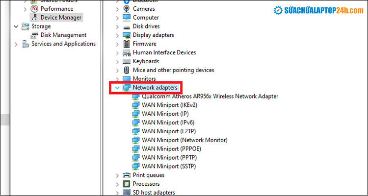 Mở cửa sổ Device Manager