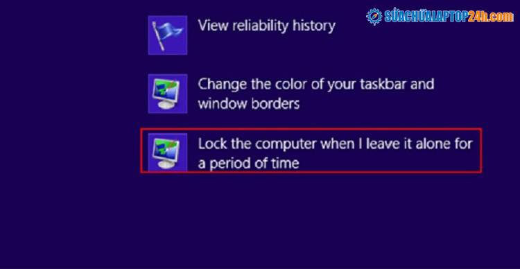 Bước 2 hướng dẫn khóa màn hình máy tính Windows 8 và Windows 8.1.