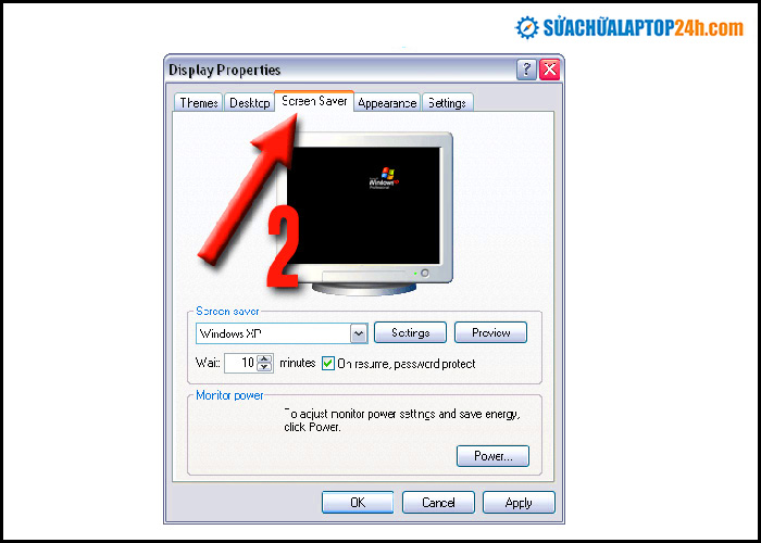 Bước 2 hướng dẫn khóa màn hình máy tính Windows XP và Windows Vista.