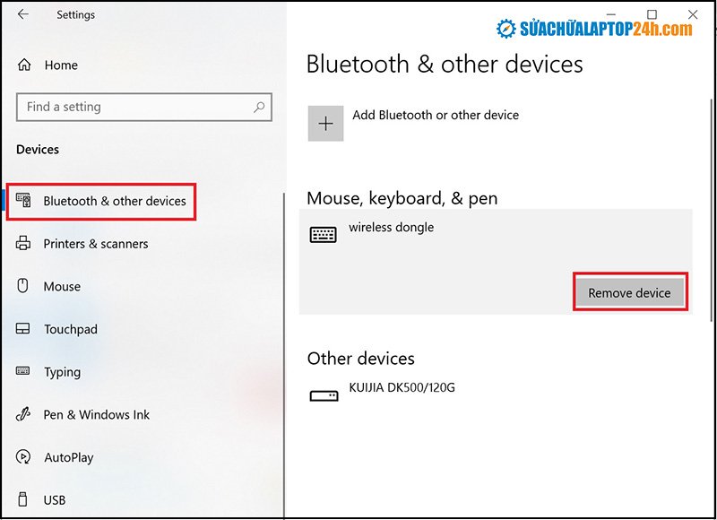 Hủy kết nối chuột, loa, tai nghe với laptop qua Bluetooth.