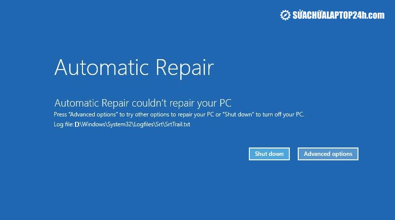 Lỗi automatic repair ở máy tính Win 10