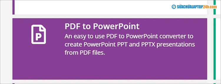 Lựa chọn tính năng chuyển đổi PDF sang PPTX