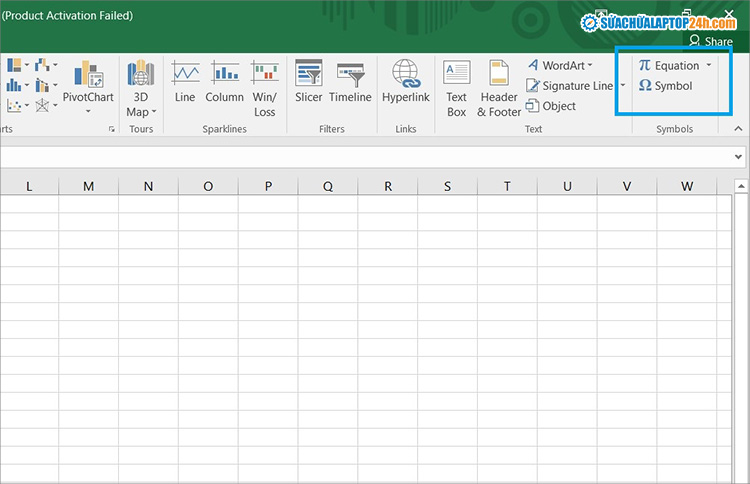 Chọn ký tự và nhấn Insert để chèn ký tự vào Excel