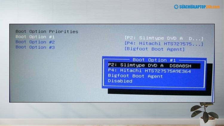 Thay đổi thứ tự trong BIOS