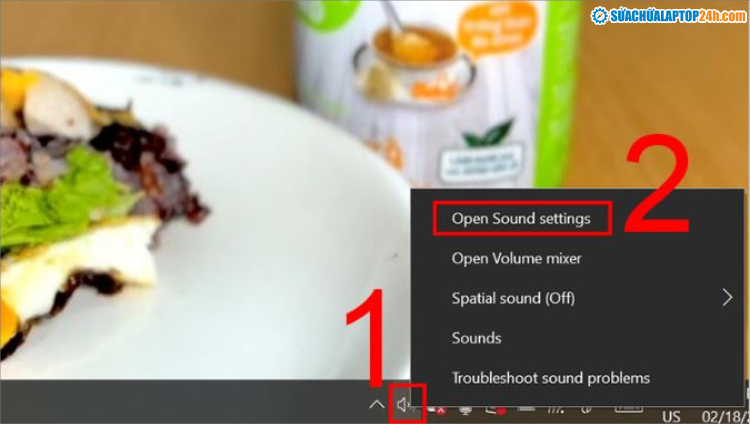 Chọn Open Sound settings