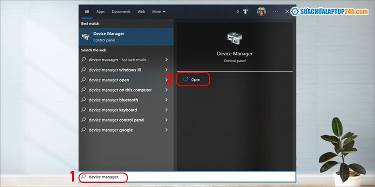 Mở ứng dụng Device Manager