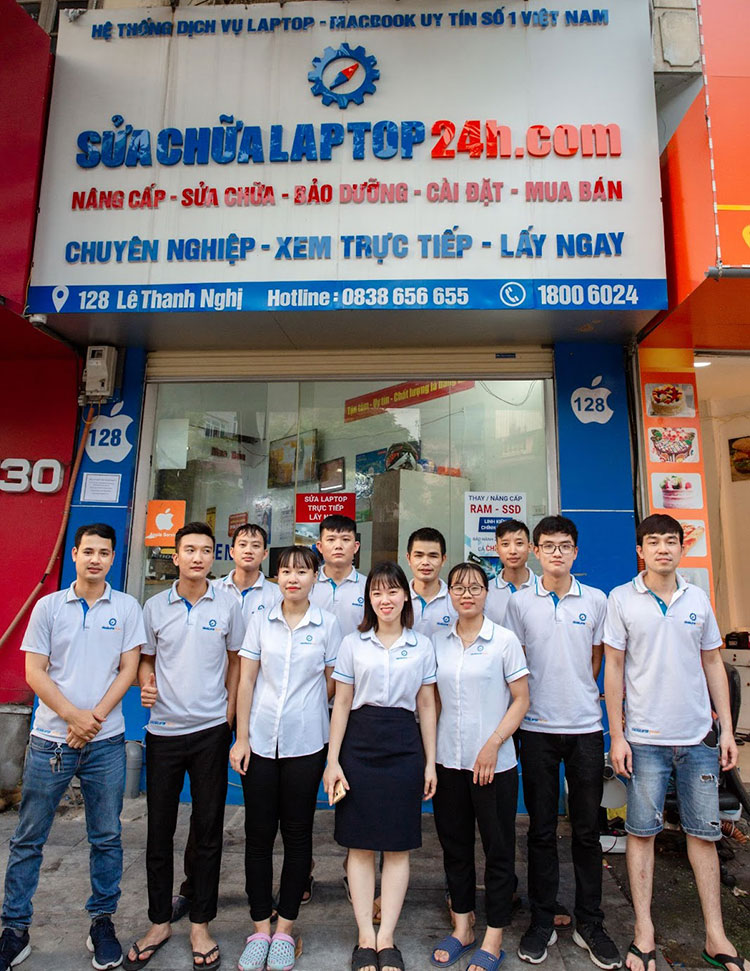 Đội ngũ nhân viên Sửa chữa Laptop 24h cơ sở 128 Lê Thanh Nghị