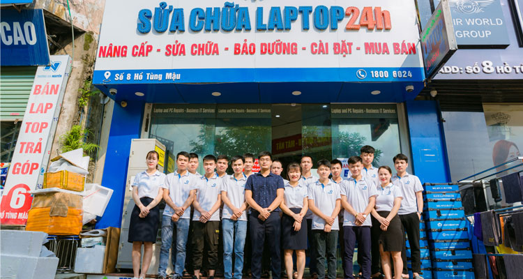Đội ngũ nhân viên Sửa chữa Laptop 24h tại số 8 Hồ Tùng Mậu