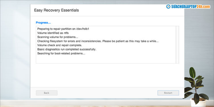 Easy Recovery Essentials tìm kiếm và chỉnh sửa các lỗi đối với cài đặt Windows đã chọn