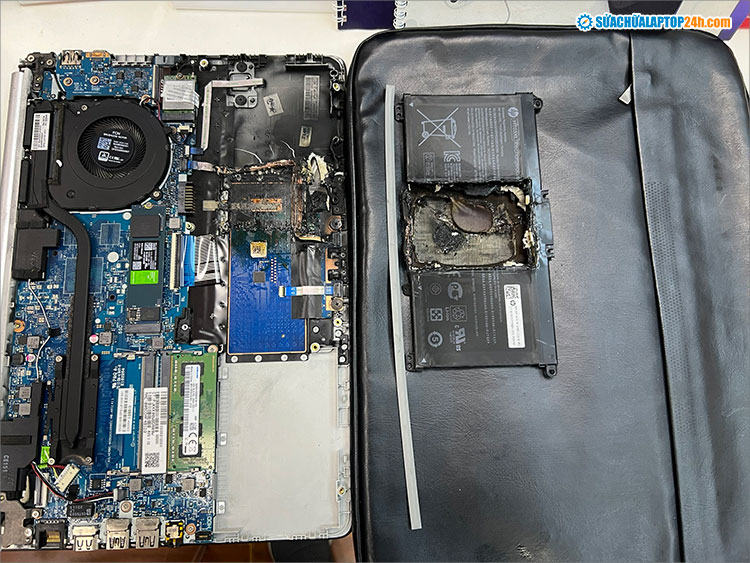 Cháy nổ pin laptop do không bảo quản, sử dụng đúng cách