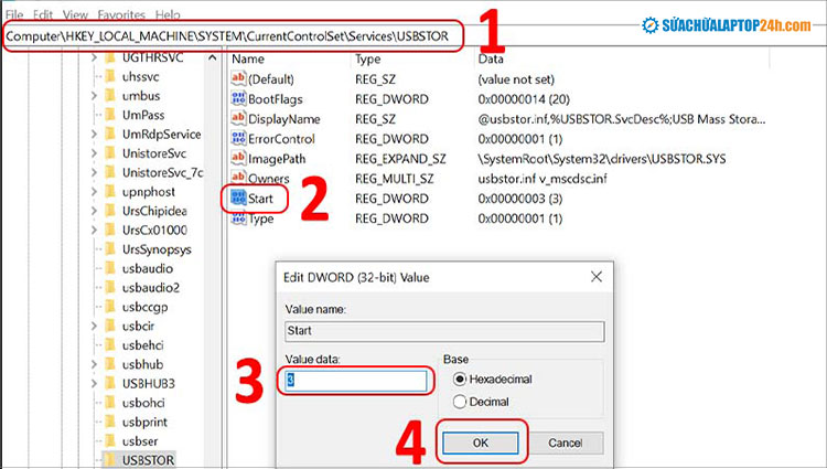 Thao tác thứ tự như hình